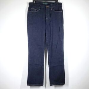 Vintage LAUREN Ralph Lauren Classic Straight Jean High Rise Dark Blue Jeans